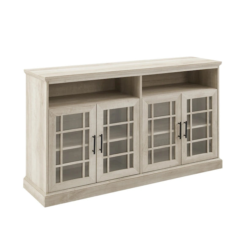 Middlebrook 58-inch Framed Glass 4-Door TV Stand
