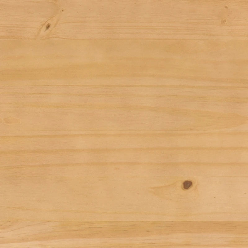 Pine Wood Queen Bed Frame - Slatted Headboard - No Box Spring Needed