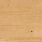 Pine Wood Queen Bed Frame - Slatted Headboard - No Box Spring Needed