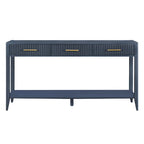 High-Quality Entryway Console Table with Vertical Stripe Drawers, Long Legs