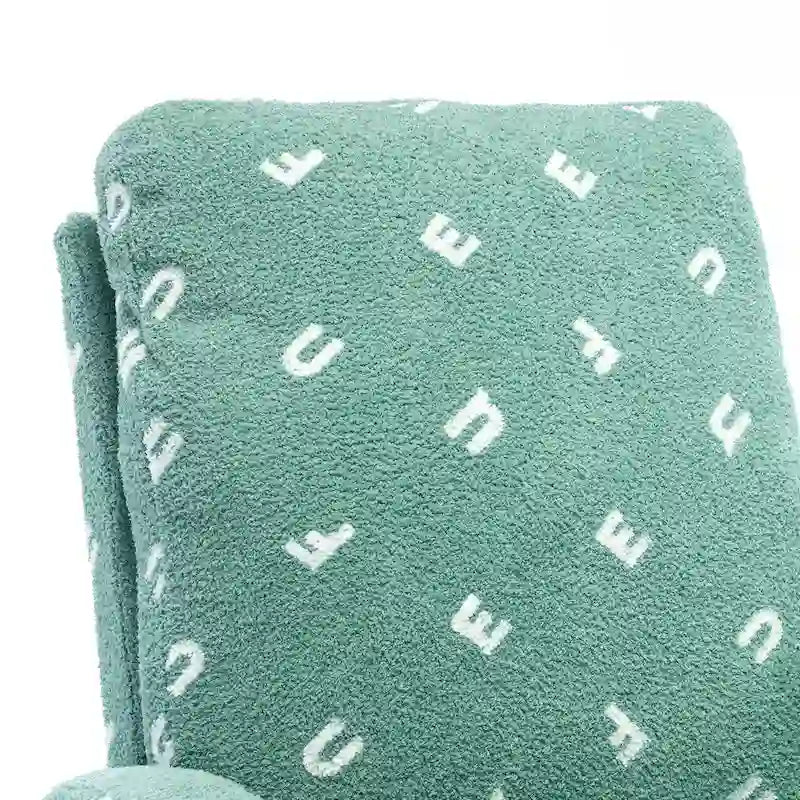 Green 26.8 Upholstered High Back Rocking Chair with Side Pocket