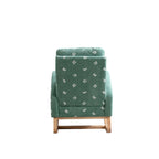 Green 26.8 Upholstered High Back Rocking Chair with Side Pocket