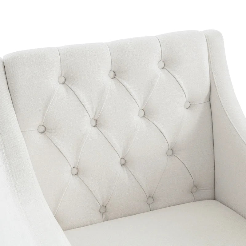 Living Room Chairs, Accent Armchair with lumbar pillow, Elegant Bedroom Reading Chair, Mid-Century Upholstered Sofa Chair