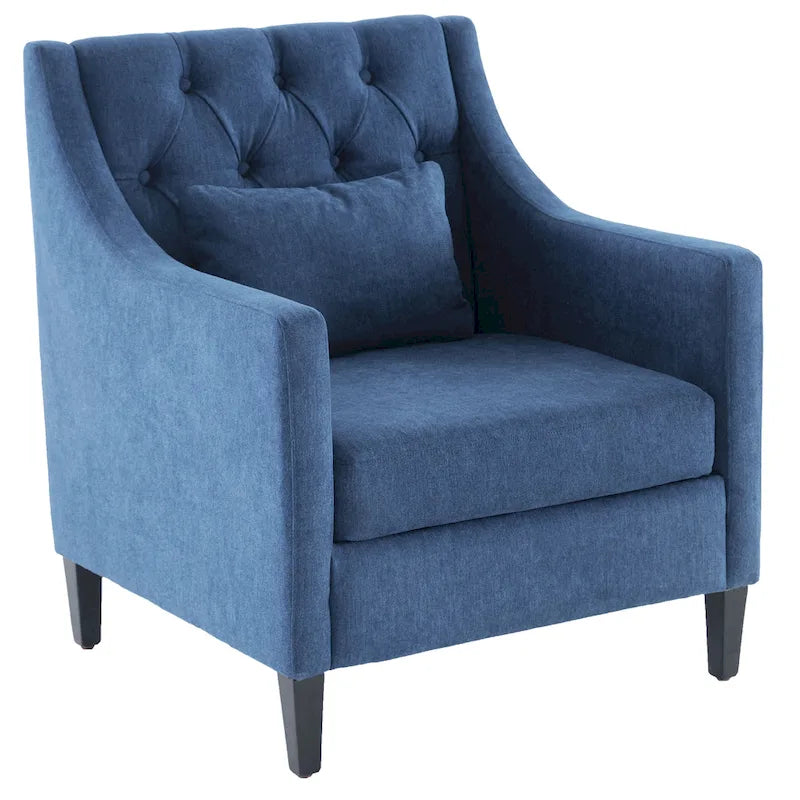Living Room Chairs, Accent Armchair with lumbar pillow, Elegant Bedroom Reading Chair, Mid-Century Upholstered Sofa Chair