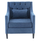 Living Room Chairs, Accent Armchair with lumbar pillow, Elegant Bedroom Reading Chair, Mid-Century Upholstered Sofa Chair