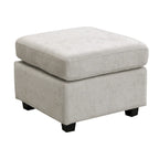 103 Sectional Sofa Couch Sofa Bed U-shaped Sofa with Two Movable Ottoman and Three USB Ports for Living Room, Beige