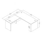 Studio C 72W L Shaped Desk with 42W Return by Bush Business Furniture