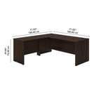 Studio C 72W L Shaped Desk with 42W Return by Bush Business Furniture
