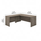 Studio C 72W L Shaped Desk with 42W Return by Bush Business Furniture