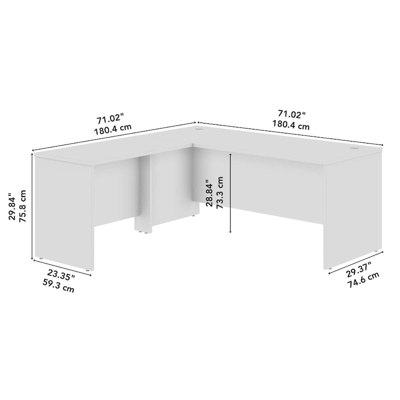 Studio C 72W L Shaped Desk with 42W Return by Bush Business Furniture