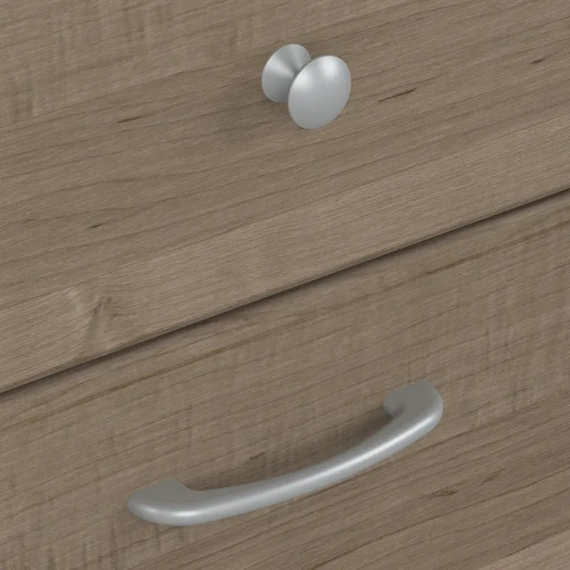 60W L-Shaped Sit-Stand Desk - 3 Height Positions - with Drawers