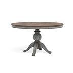 Plymouth Gray Wood Pedestal Dining Table - 72 x 30 x 54