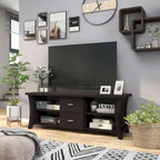 Lynarra Contemporary 2-Drawer TV Console with Open Shelving by