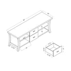 Lynarra Contemporary 2-Drawer TV Console with Open Shelving by