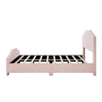 Modern King Size Upholstered Platform Bed with Quilted Headboard and Footboard, Wooden Frame, No Box Spring Needed