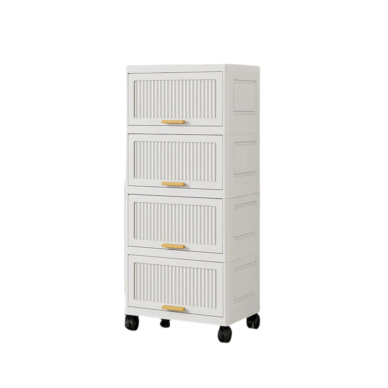Kitchen Cabinet, Flip Open Storage Box With Wheels, Movable Storage Cabinet, Kitchen Shelf, Movable Storage Box-White
