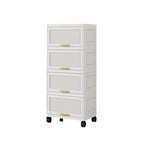 Kitchen Cabinet, Flip Open Storage Box With Wheels, Movable Storage Cabinet, Kitchen Shelf, Movable Storage Box-White