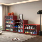 Glass Door Shoe Box Shoe Storage Cabinet For Sneakers With RGB Led Light