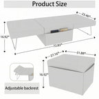 Convertible 4 in 1 Folding Ottoman Sleeper Bed