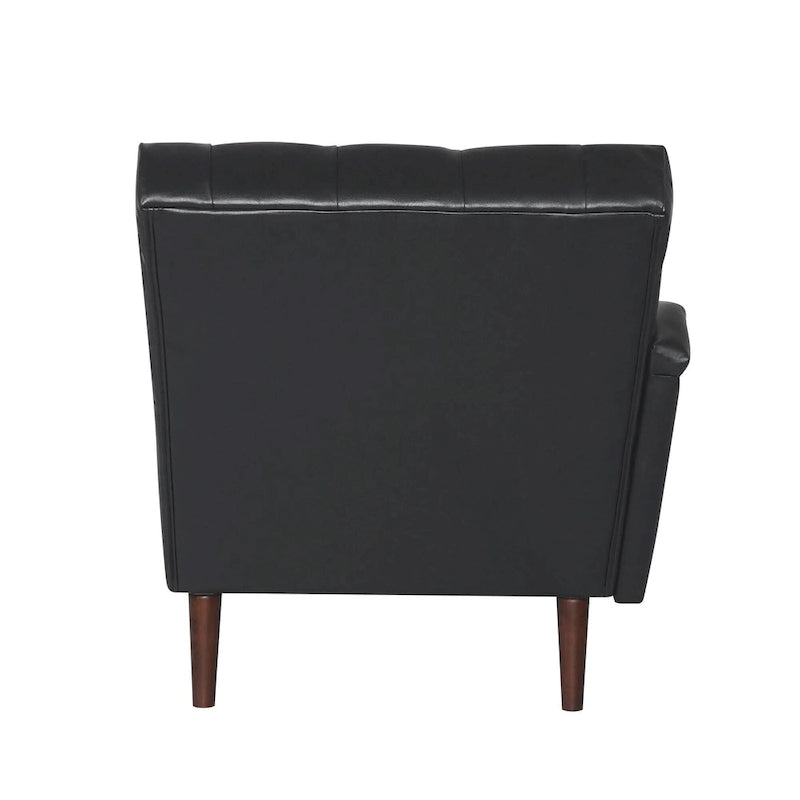 - Isabella Indoor Chaise Lounge Armchair with Pillow and Solid Wood Legs