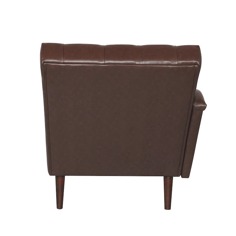 - Isabella Indoor Chaise Lounge Armchair with Pillow and Solid Wood Legs