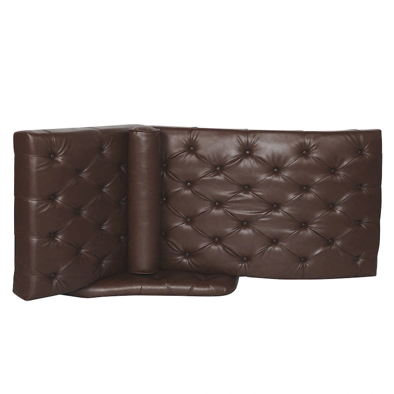 - Isabella Indoor Chaise Lounge Armchair with Pillow and Solid Wood Legs