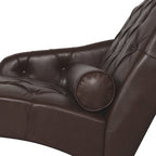 - Isabella Indoor Chaise Lounge Armchair with Pillow and Solid Wood Legs