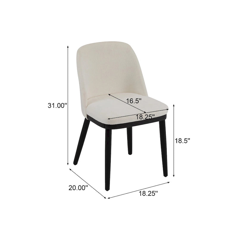 Aviana Fabric Upholstered Dining Chairs (Set of 2) by
