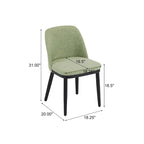 Aviana Fabric Upholstered Dining Chairs (Set of 2) by