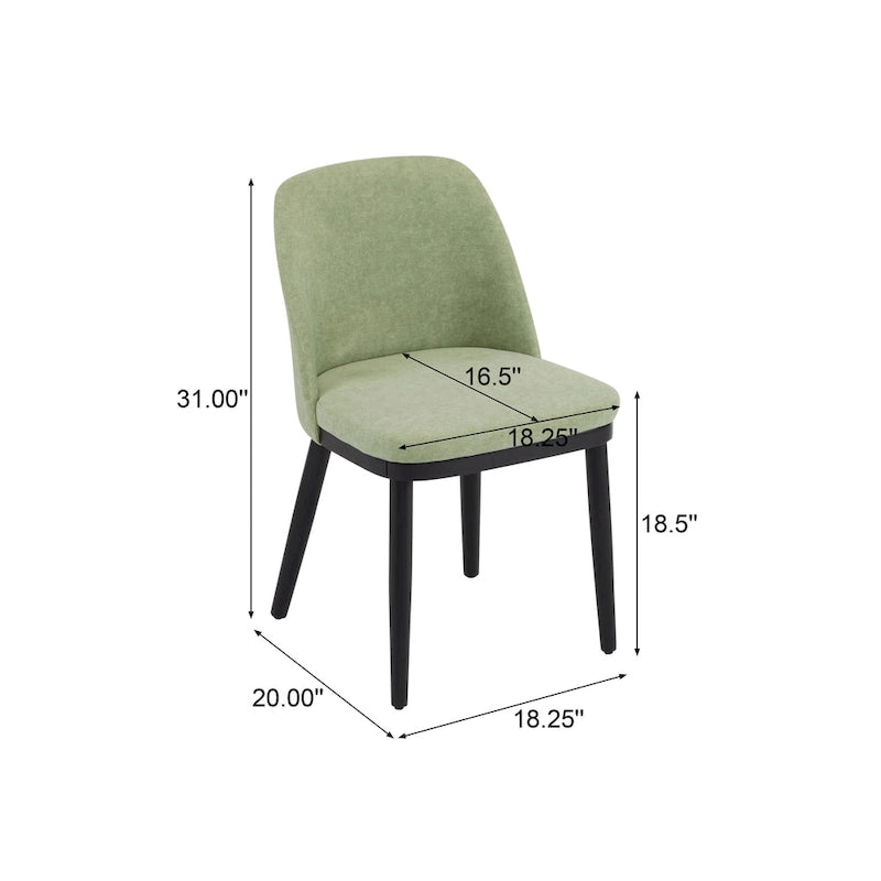 Aviana Fabric Upholstered Dining Chairs (Set of 2) by