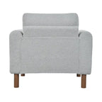 Maloa Upholstered Oversized Teddy Accent Chair with Walnut Legs by