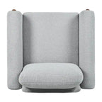 Maloa Upholstered Oversized Teddy Accent Chair with Walnut Legs by