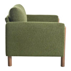 Maloa Upholstered Oversized Teddy Accent Chair with Walnut Legs by