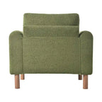 Maloa Upholstered Oversized Teddy Accent Chair with Walnut Legs by