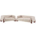 Arion Upholstered Boucle 2-Piece Living Room Sofa Set by