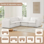 Cypress 107W L-shape Power Reclining Sectional Sofa Couch
