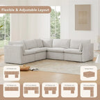 Cypress 107W L-shape Power Reclining Sectional Sofa Couch