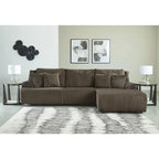  Top Tier 3-Piece Reclining Sectional with Chaise - 128W x 74D x 41H