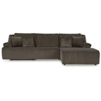 Top Tier 3-Piece Reclining Sectional with Chaise - 128W x 74D x 41H