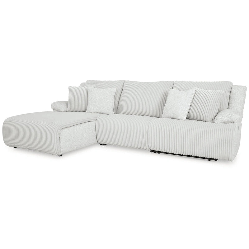 Top Tier 3-Piece Reclining Sectional with Chaise - 128W x 74D x 41H