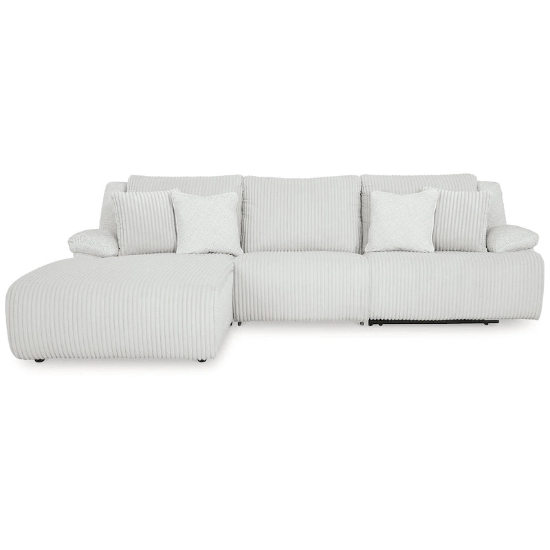 Top Tier 3-Piece Reclining Sectional with Chaise - 128W x 74D x 41H