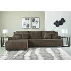 Top Tier 3-Piece Reclining Sectional with Chaise - 128W x 74D x 41H