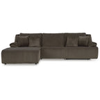 Top Tier 3-Piece Reclining Sectional with Chaise - 128W x 74D x 41H