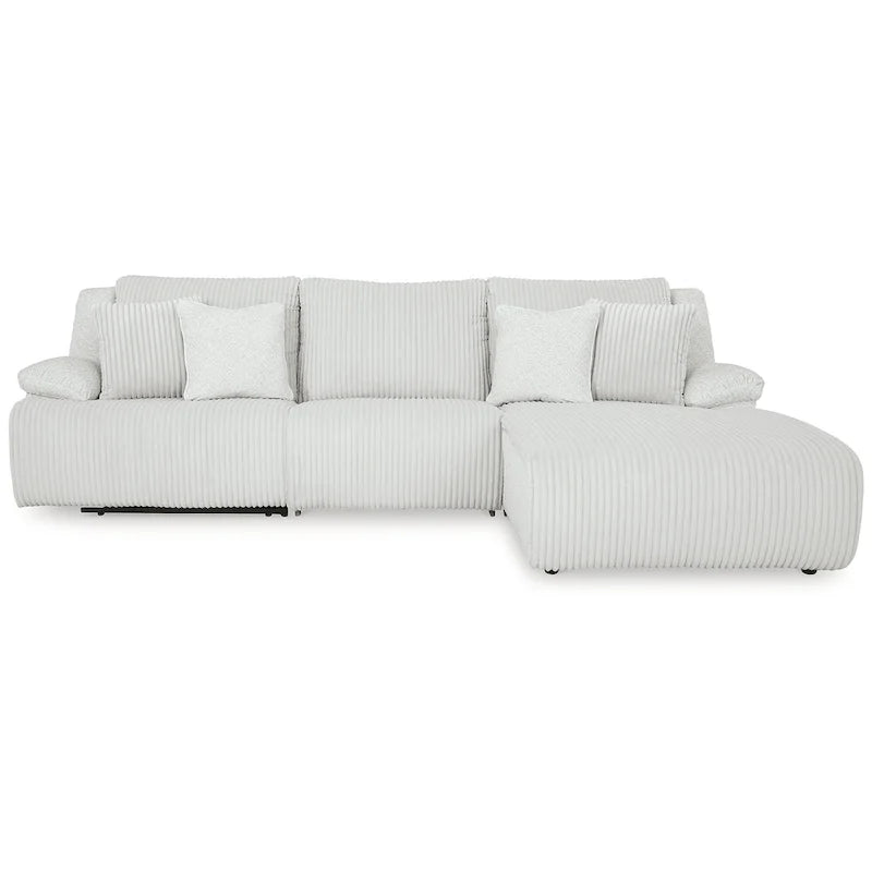 Top Tier 3-Piece Reclining Sectional with Chaise - 128W x 74D x 41H