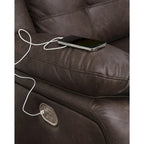 Punch Up Dark Brown 4-Piece Power Reclining Sectional - 107W x 75D x 41H