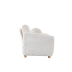 84.4 Corduroy 3-Seater Sofa with Solid Wood Frame, Comfortable Cushions