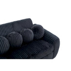 84.4 Corduroy 3-Seater Sofa with Solid Wood Frame, Comfortable Cushions