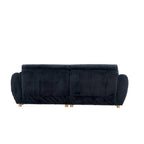 84.4 Corduroy 3-Seater Sofa with Solid Wood Frame, Comfortable Cushions