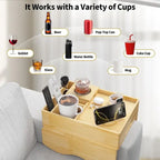 Couch Cup Holder Tray - 13.9L x 9.8W x 3H