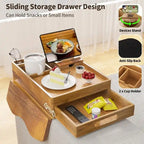 Couch Cup Holder Tray - 13.9L x 9.8W x 3H